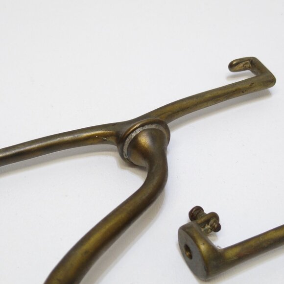 Art Brass Co. San-O-La Brass Bathroom Shelf Support Antique Wall Mount Brackets - Picture 5 of 9